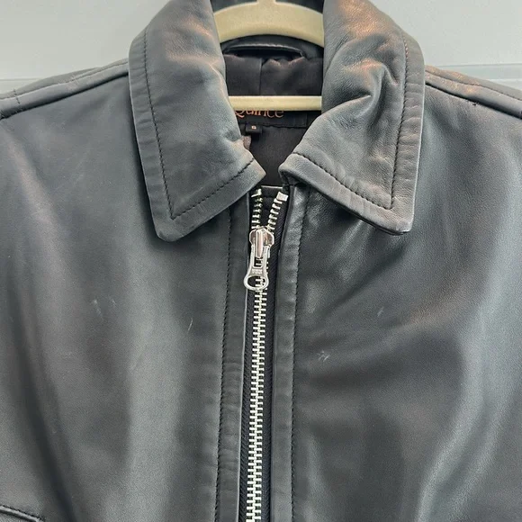 Quince washed leather bomber jacket - Picture 5 of 8